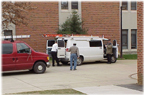 DirecDuo van outside A.V. Williams building